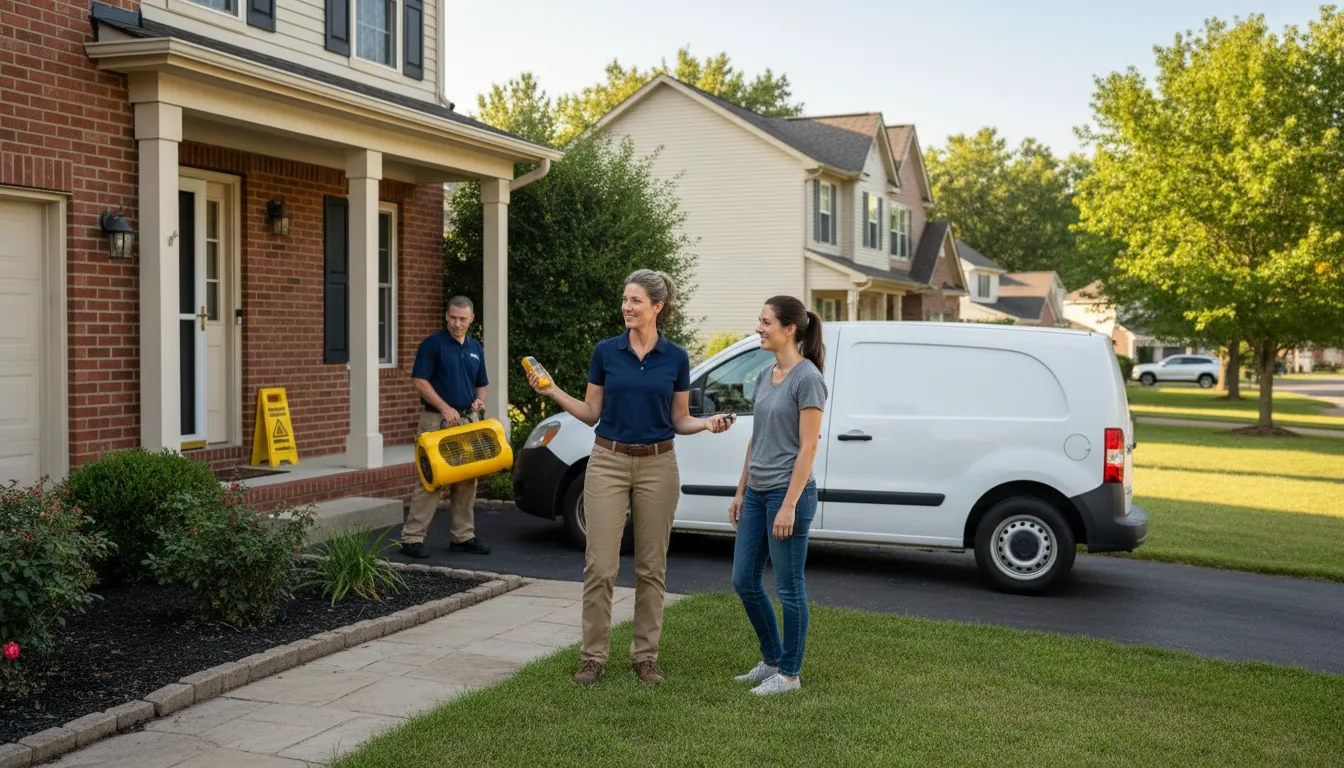 Residential water damage restoration in Zieglerville, PA